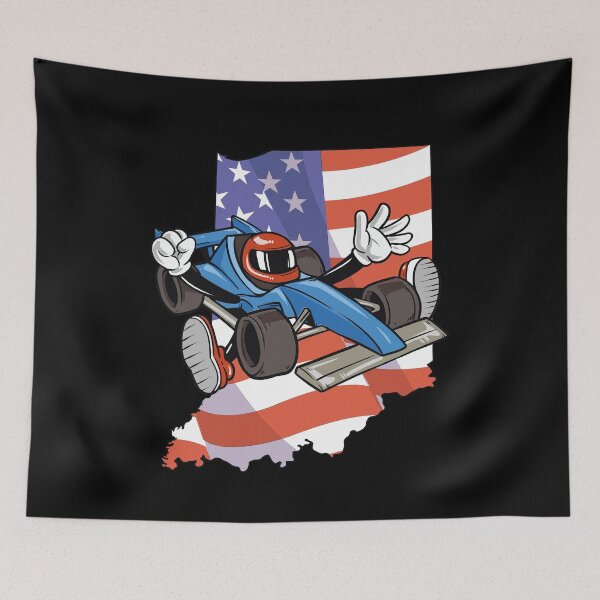 Item preview, racer race car indiana indianapolis american flag designed and sold by FalkDania.