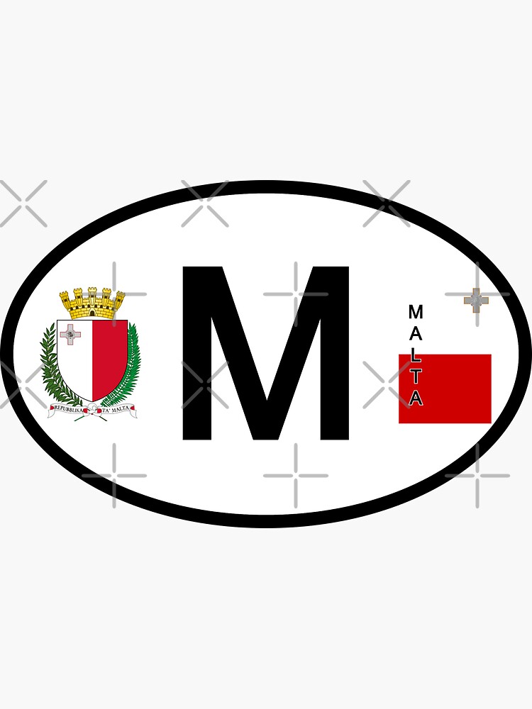 "Malta country code vehicle registration " Sticker by HAKVS Redbubble