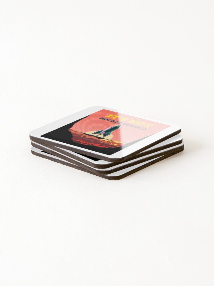 Thumbnail 4 of 5, Coasters (Set of 4), IT'S NOT ROCKET SCIENCE designed and sold by DomGDesign.