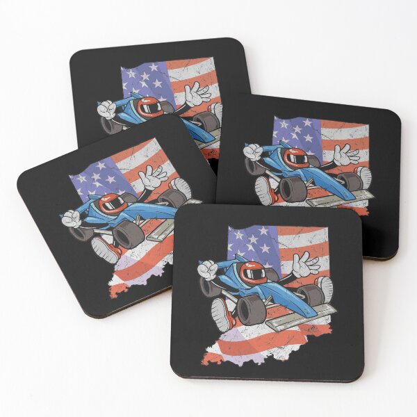 Item preview, racer race car indiana indianapolis american flag distressed designed and sold by FalkDania.