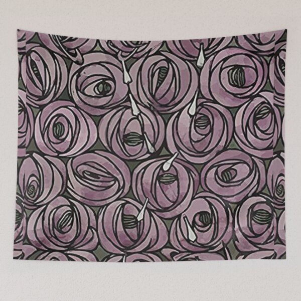 Item preview, Charles Rennie Mackintosh flowers design designed and sold by Vivanne-art.