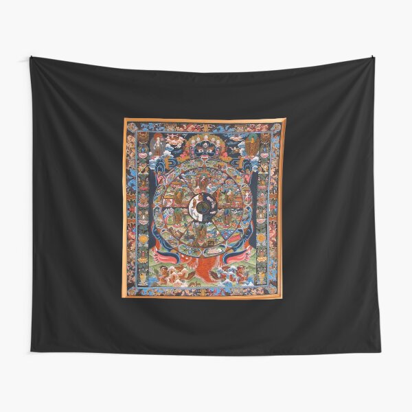 "Tibetan Buddhist Wheel of Life" Tapestry for Sale by TammyWinandArt