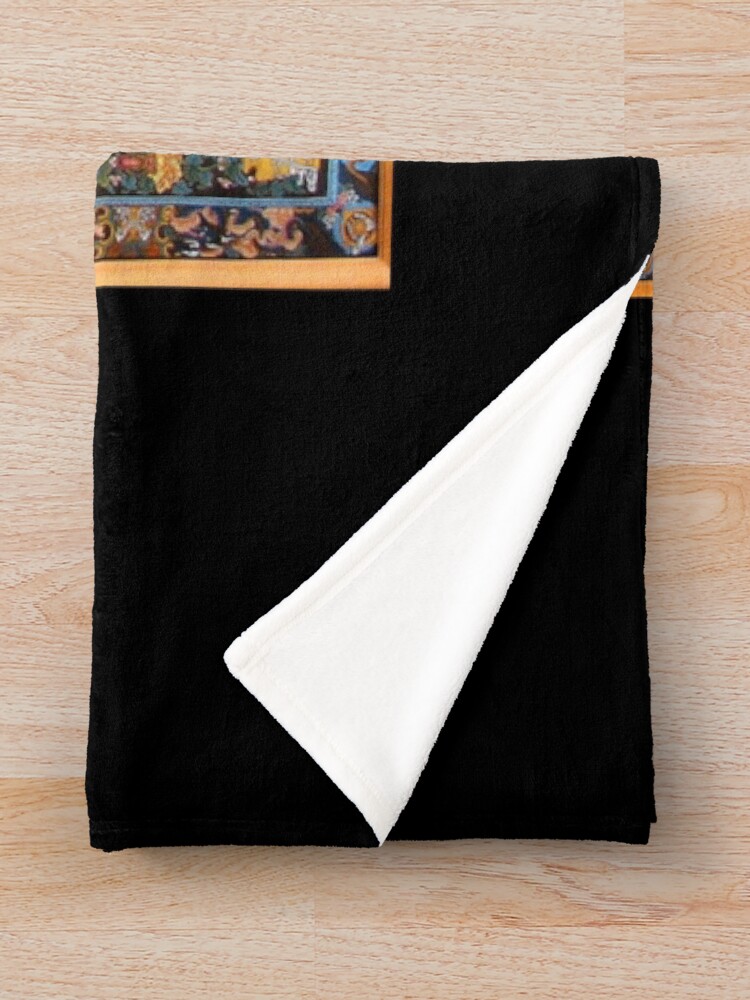 Alternate view of Tibetan Buddhist Wheel of Life Throw Blanket