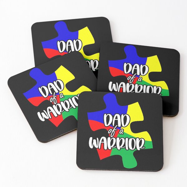 Item preview, Dad of Warrior Puzzle Autism Awareness designed and sold by Dolphin Graphic.
