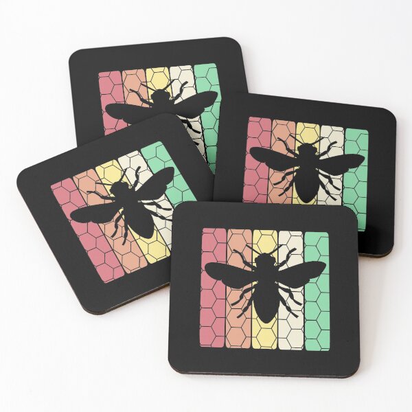 Item preview, Retro vintage hexagon bee designed and sold by NeXore.