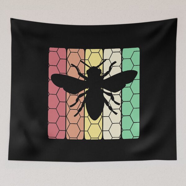 Item preview, Retro vintage hexagon bee designed and sold by NeXore.