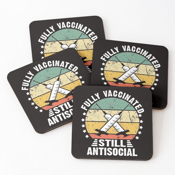 Item preview, retro fully vaccinated still antisocial  designed and sold by Majesticoo.