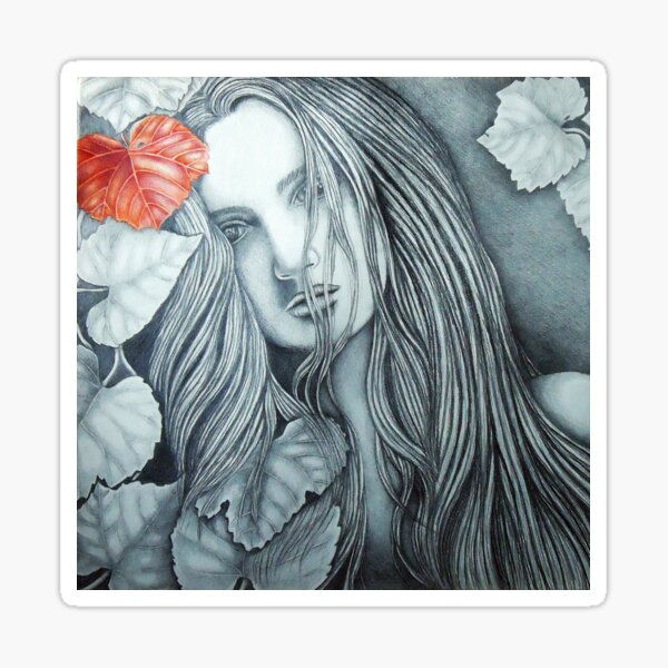 Red Leaf Sticker