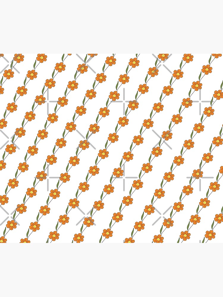 orange flowers pattern by realtimestore