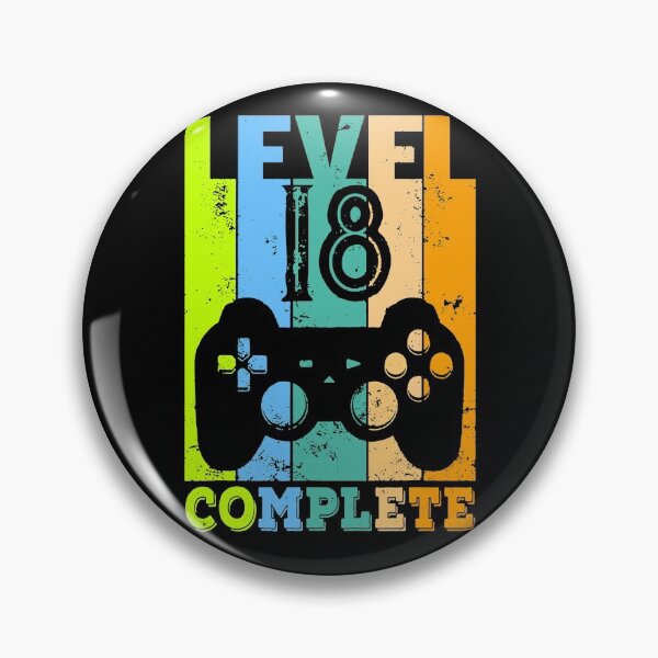 Item preview, Level 18 Complete - Eighteen Bday Birthday Gamer designed and sold by urban-design.