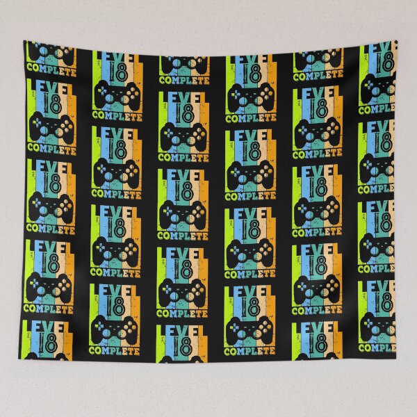 Item preview, Level 18 Complete - Eighteen Bday Birthday Gamer designed and sold by urban-design.
