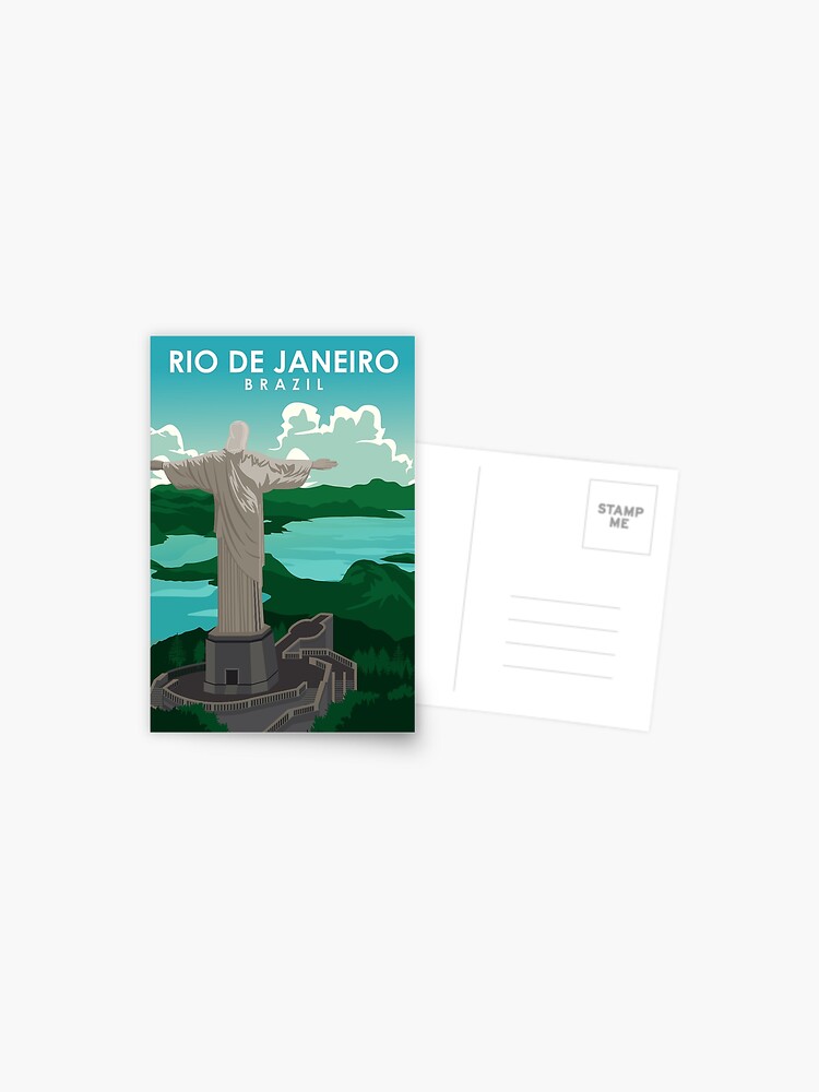 Rio De Janeiro Travel Poster in a vintage and minimal style. Essential  T-Shirt for Sale by Jorn van Hezik