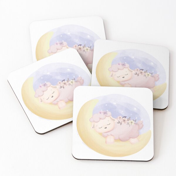 Item preview, baby sheep sleep moon designed and sold by romio006.