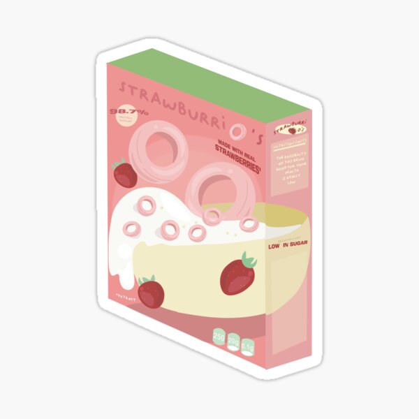 Strawberry O's Cereal by Strawburri Sticker