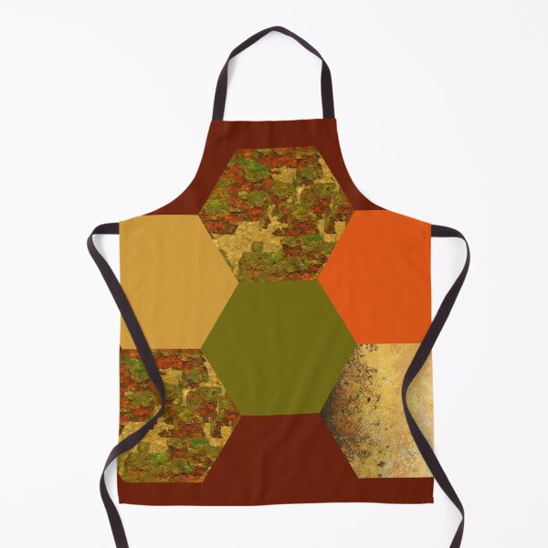 Item preview, Rusty / Army Design Green Orange Gold and Rust Hexagons Honeycomb designed and sold by BilgePaksoylu.