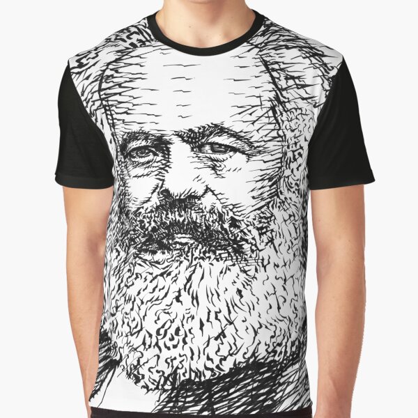 Vista previa del artículo con la obra «KARL MARX - retrato de tinta», diseñado y vendido por lautir.