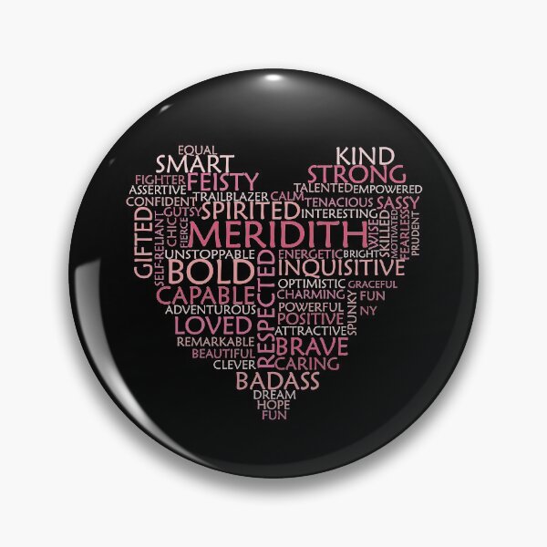 Item preview, Meridith heart word cloud shape name - pink, peach and light pink - female empowerment name personalised text - 0521 designed and sold by PrettyDesserted.