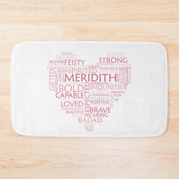 Item preview, Meridith heart word cloud shape name - pink, peach and light pink - female empowerment name personalised text - 0521 designed and sold by PrettyDesserted.