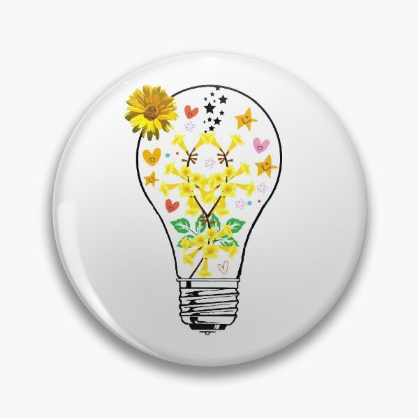 Item preview, Light Bulb with Yellow Flowers designed and sold by DonmedPro1.