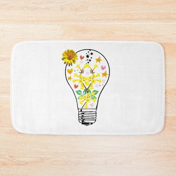 Item preview, Light Bulb with Yellow Flowers designed and sold by DonmedPro1.