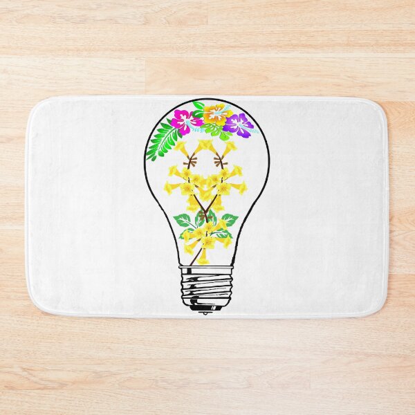 Item preview, Light Bulb with Yellow Flowers designed and sold by DonmedPro1.