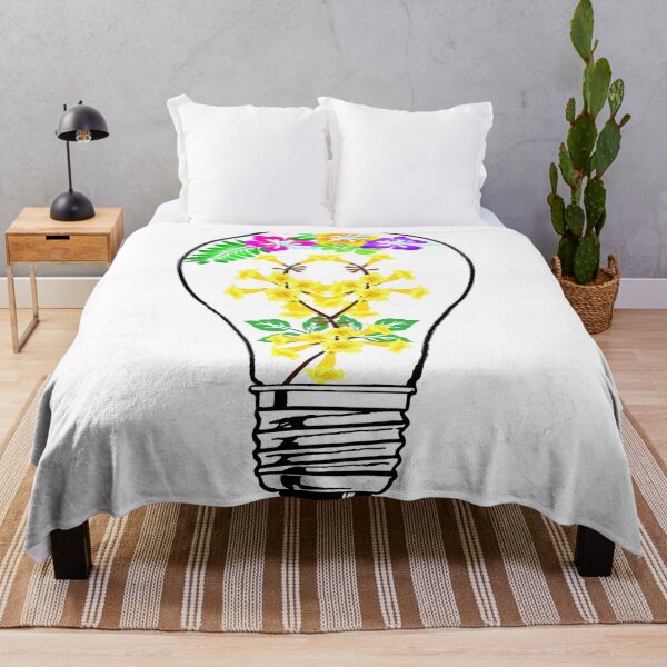 Item preview, Light Bulb with Yellow Flowers designed and sold by DonmedPro1.