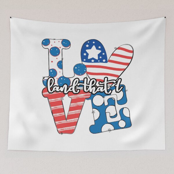 Item preview, Land That I Love, American Flag, July Fourth USA, Patriotic Heart II designed and sold by taby2you.
