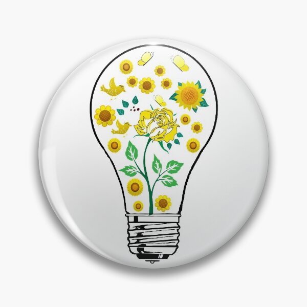 Item preview, Light Bulb with Yellow Flowers designed and sold by DonmedPro1.