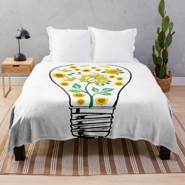 Item preview, Light Bulb with Yellow Flowers designed and sold by DonmedPro1.