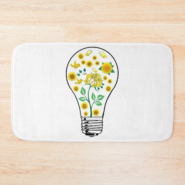 Item preview, Light Bulb with Yellow Flowers designed and sold by DonmedPro1.