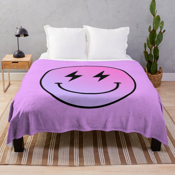 Item preview, Magenta ombré lightning bolt smiley face  designed and sold by Als10806.