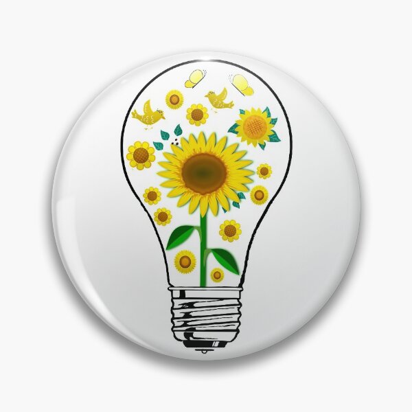 Item preview, Light Bulb with Yellow Flowers designed and sold by DonmedPro1.