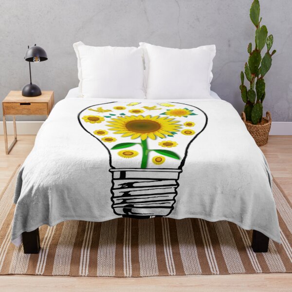 Item preview, Light Bulb with Yellow Flowers designed and sold by DonmedPro1.