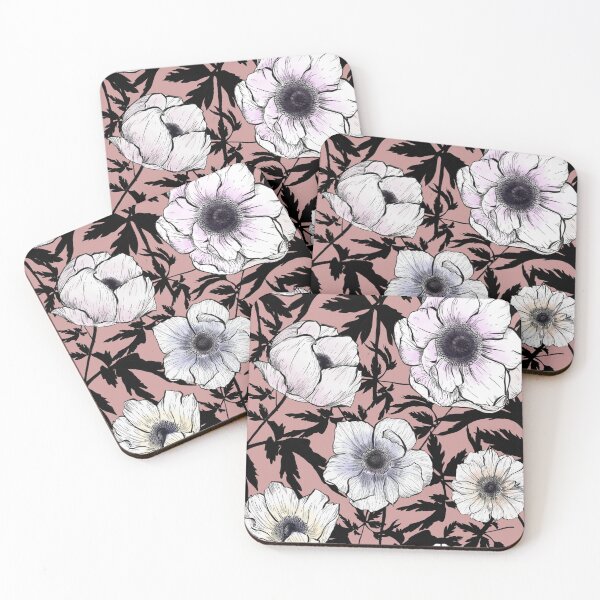 Item preview, Anemones in ink designed and sold by Moksha Patterns.