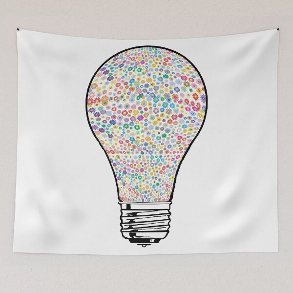 Item preview, Light Bulb with Yellow Flowers designed and sold by DonmedPro1.