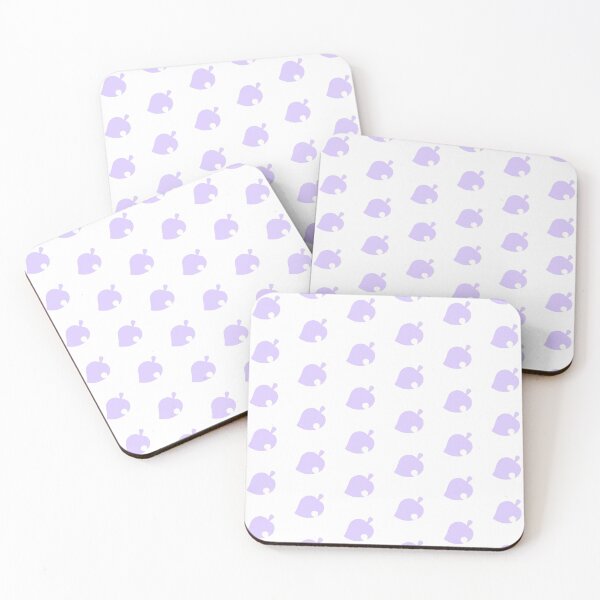 lilac animal crossing leaf Coasters (Set of 4)