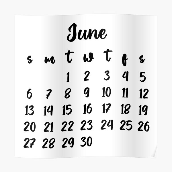 june bullet journal calendar month 2022 poster by felinefeelings redbubble