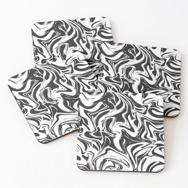 Item preview, Black and white abstract wavy pattern designed and sold by BLMcreations.