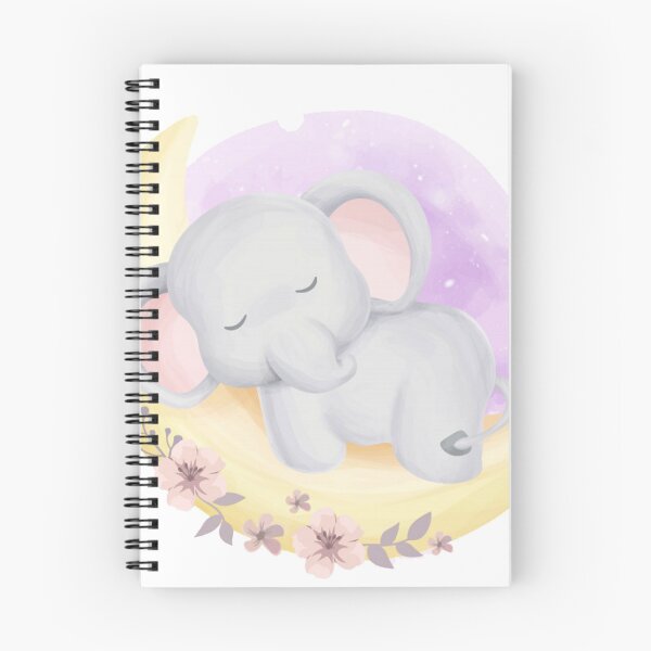Item preview, cute baby elephant sleepy moon designed and sold by romio006.