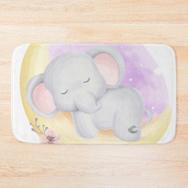Item preview, cute baby elephant sleepy moon designed and sold by romio006.