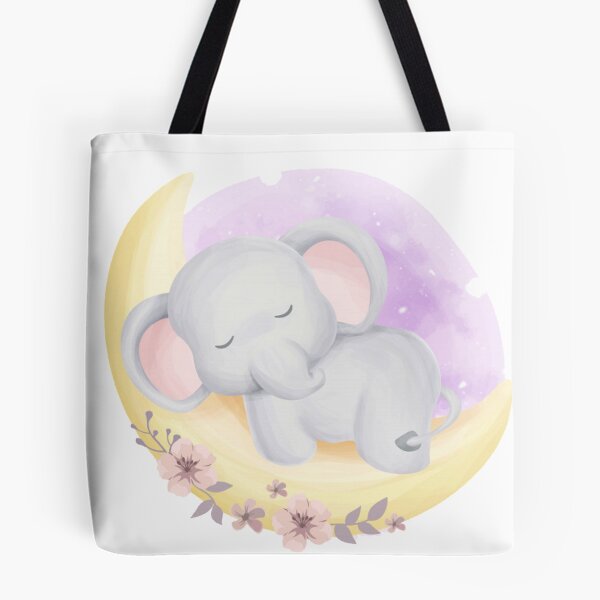 Item preview, cute baby elephant sleepy moon designed and sold by romio006.