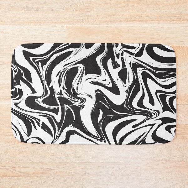 Item preview, Black and white abstract wavy pattern designed and sold by BLMcreations.