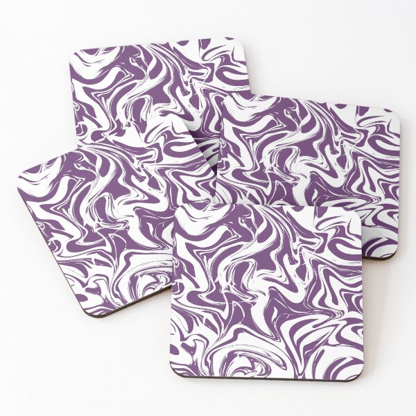 Item preview, Purple and white abstract wavy pattern designed and sold by BLMcreations.