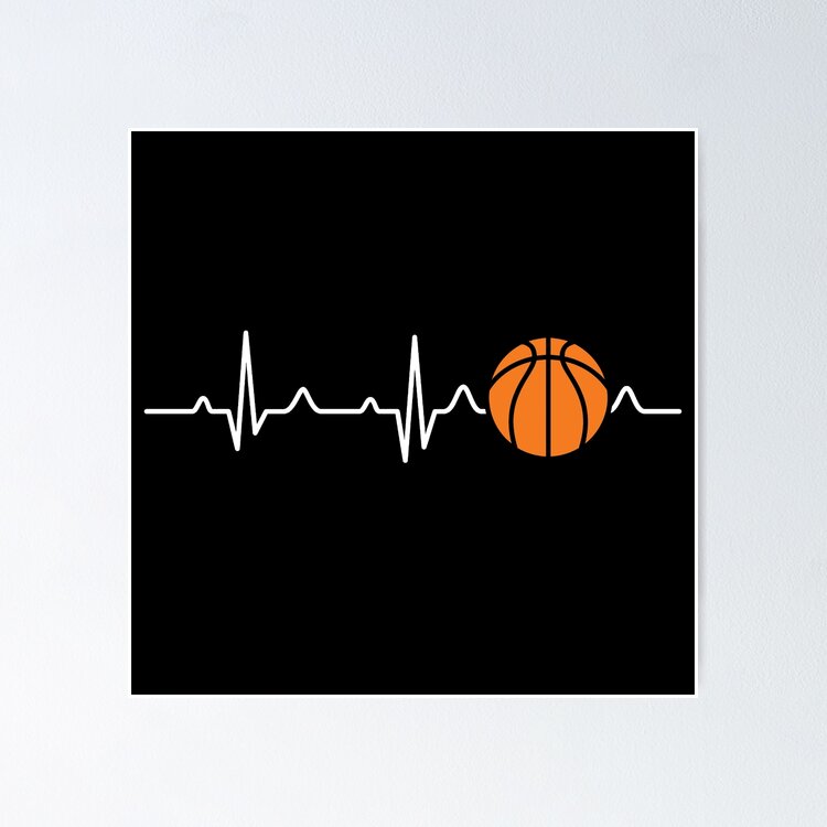 Basketball Heartbeat Sticker