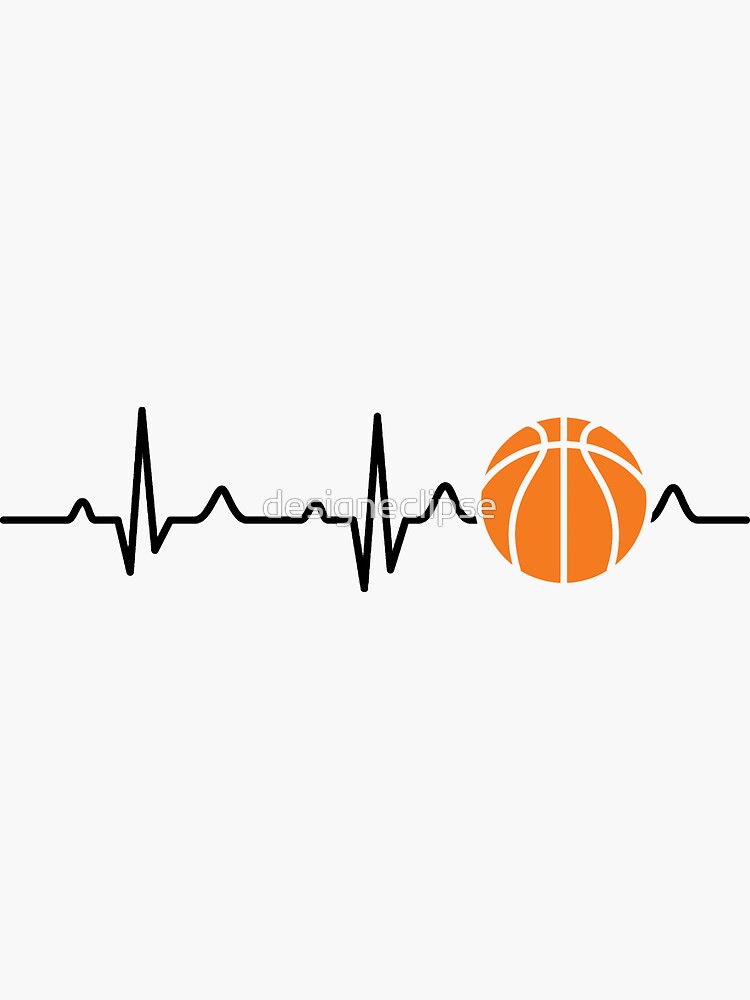 Basketball Heartbeat Sticker