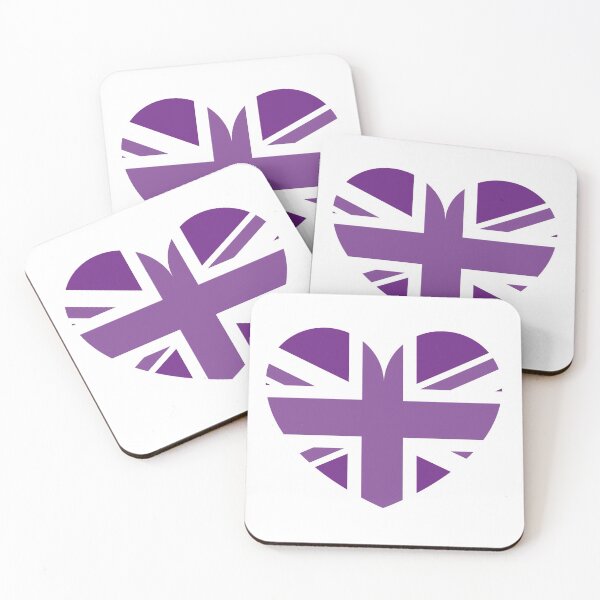 Item preview, Purple Heart-Shaped Union Flag (Jack) designed and sold by edenmatt.