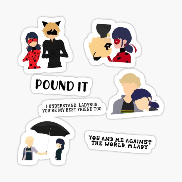 Miraculous Ladybug And Chat Noir Stickers Redbubble
