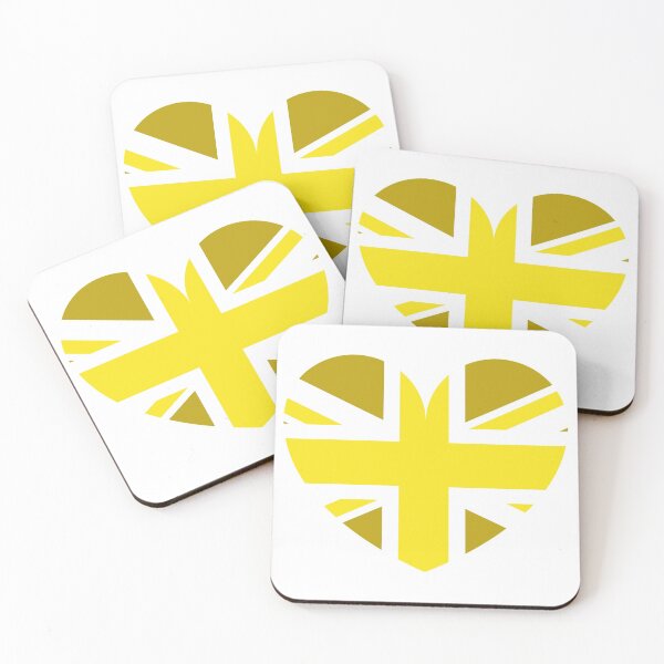 Item preview, Yellow Heart-Shaped Union Flag (Jack) designed and sold by edenmatt.