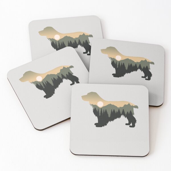 Item preview, cocker spaniel dog forest mountain sunset gift designed and sold by alaechamlal.