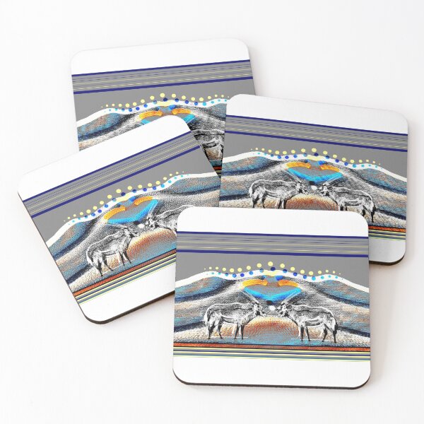 Item preview, Desert Resilience Dune Antelope Orange Blue Grey designed and sold by SpiritGifts.